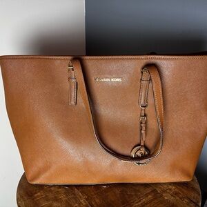 Michael Kors Tan Leather Tote with Hang Tag